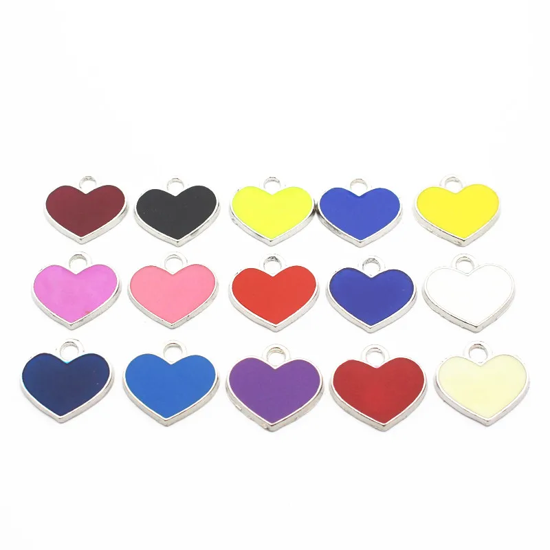 

Newest Mix9 20pcs/lot Heart Alloy dangle charms hanging charm DIY bracelet&pendant floating charms Necklace Jewelry