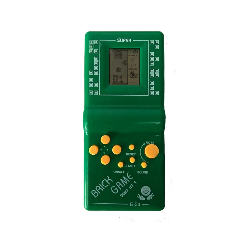 Классический детский тетрис ручной 2,7 ''ЖК-электронные игровые игрушки Карманная игровая консоль портативные игровые плееры - Цвет: Green