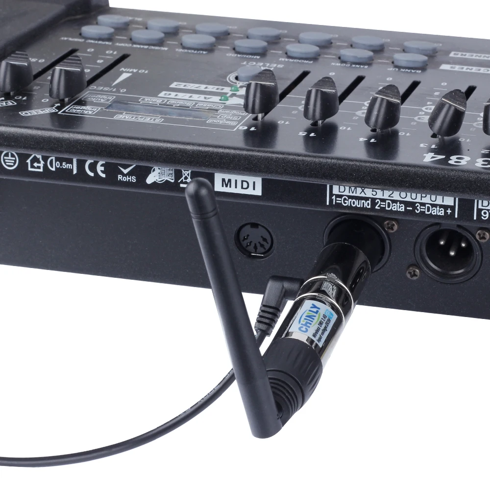 Dmx512 receptor de iluminação sem fio transmissor
