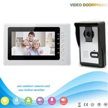 V70B-L 1V1 Manufacture 7 inch screen intercom system 4-line color video door phone with night vision for villa