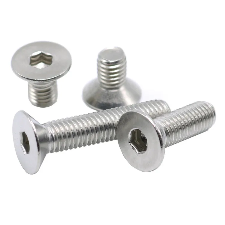 M6 Thread Dia 6mm A2 Stainless Steel Flat Head Socket Screws Countersunk Bolt 8 To 70mm