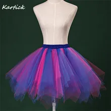 Мульти цветные юбки короткая фатиновая свадебный кринолин леди подъюбник для девочек для вечерние Фирменная Новинка Танец Rockabilly Юбка для балета с юбкой-пачкой