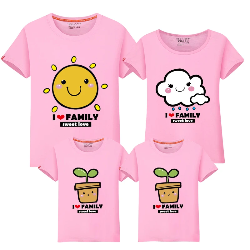 1 unid Sun Cloud Plantas 2017 Familia Conjunto A Juego Madre Hijo Familia Trajes A Juego Family Guy Camiseta Grande Camisetas|matching outfits family|matching familyfamily matching - AliExpress