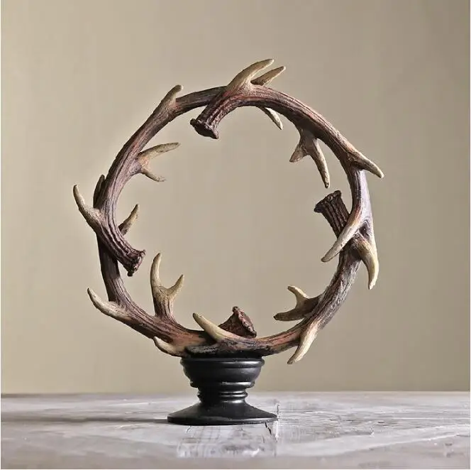

American antlers decorated European model room entrance to the decoration of the villa deer ring decor 0588