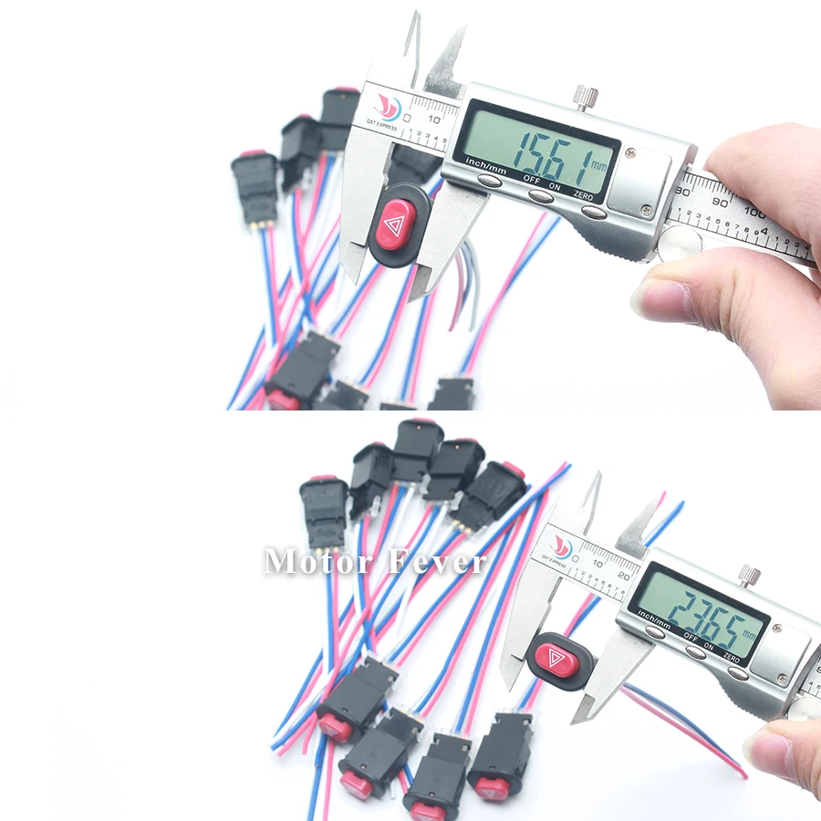 10 piezas Universal motocicleta interruptor de Flash doble botón lámpara de luz impermeable 12 V interruptor de advertencia Sistema eléctrico Piezas de motocicleta 10 piezas Universal motocicleta interruptor de Flash doble botón lámpara de luz impermeable 12 V interruptor de advertencia Sistema eléctrico Piezas de motocicleta