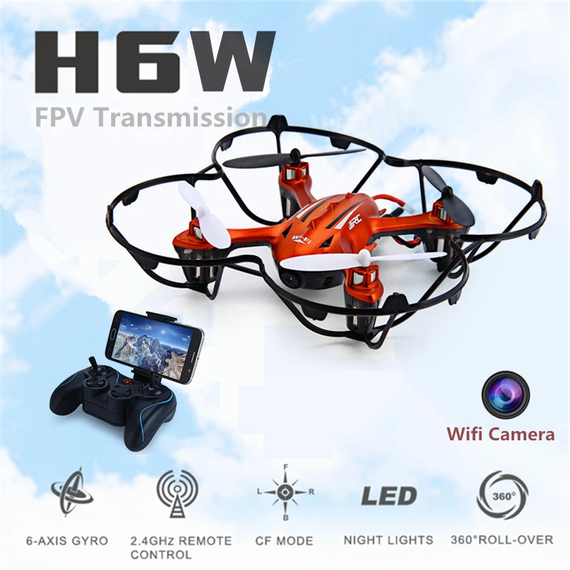 Buy Cheap Mini Fpv Quadcopter With Camera HD Wifi Real-time Transmission Dron Jjrc H6w Rc Drones Remote Control Toys Flying Rc Helicopter