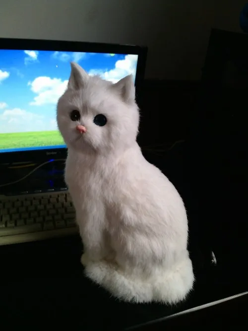 white cat doll