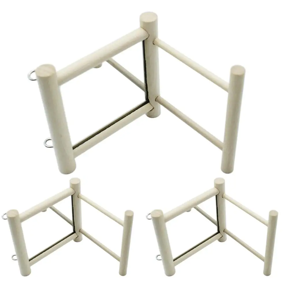 

Funny Wooden Bird Frame Mirror Fun Toys For Parrots Cockatiel Small Birds Parrot Frame Pet Accessories