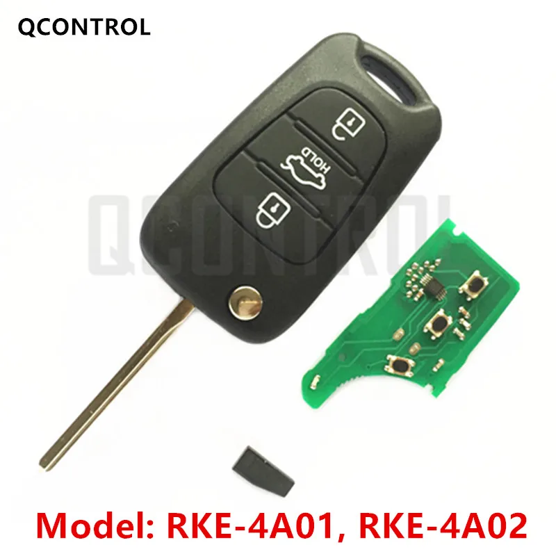 

QCONTROL Car Remote Key Suit for HYUNDAI RKE-4A01 or RKE-4A02 CE 433-EU-TP 433MHz with ID46