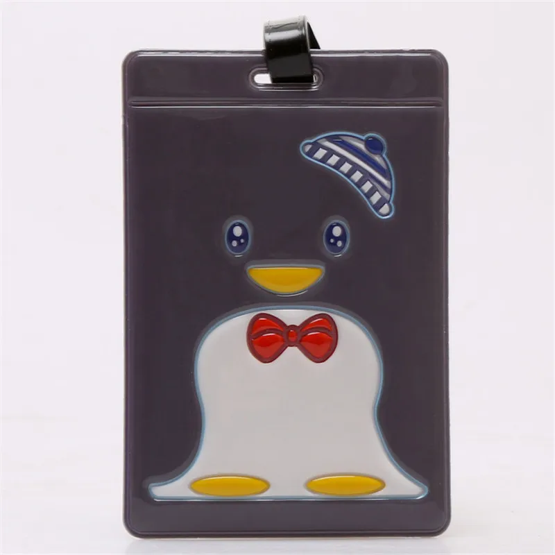 Kawaii с рисунком пингвина чемодан Чемодан бирку посадочный талон держатель id адрес багажная бирка идентификатор тег Туристические товары
