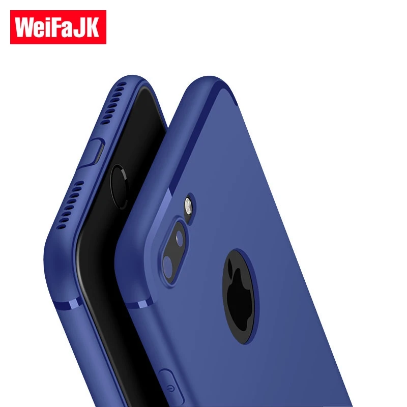 

WeiFaJK Case for iPhone 7 Plus X Phone Case Luxury Silicone Matte Coque Soft Cover for iPhone 6 6s Plus 5 5s SE 7Plus Case 7 Bag