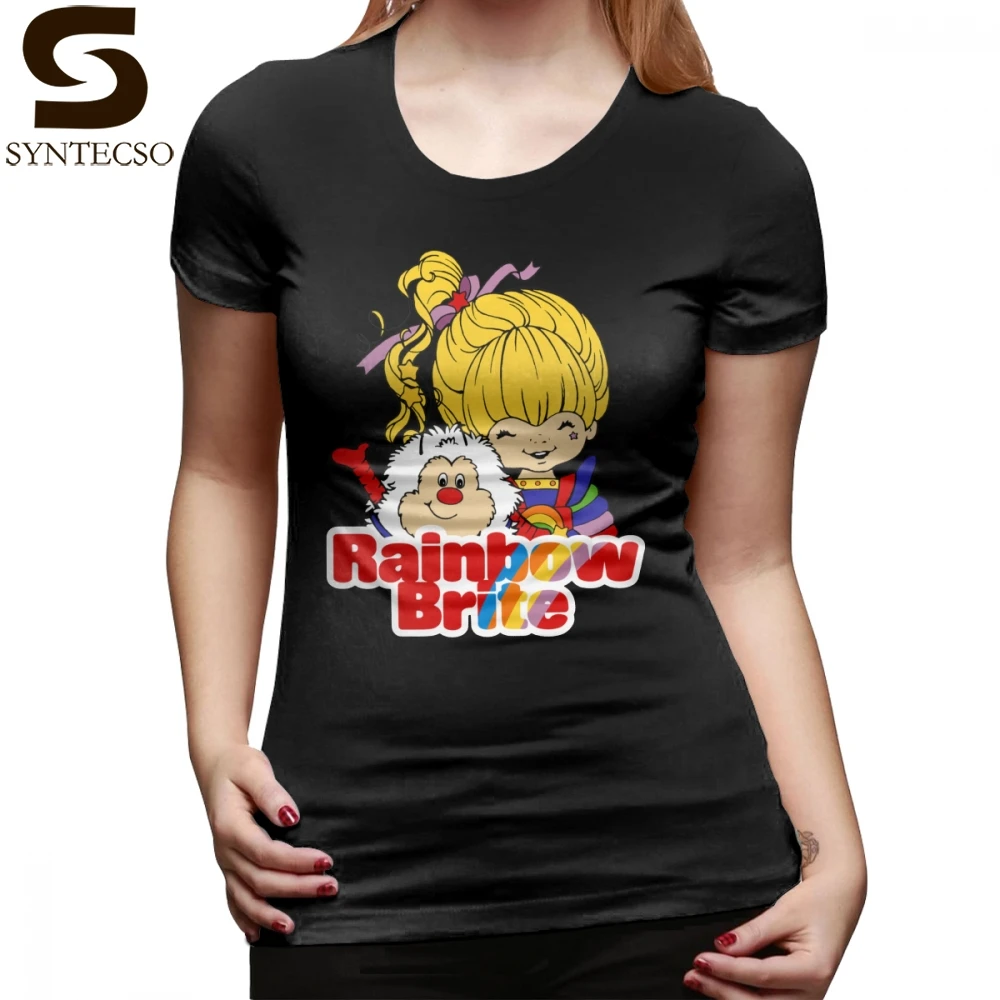 

Rainbow Brite T-Shirt Rainbow Brite Group Rainbow Twink Large Color T Shirt 100 Cotton XL Women tshirt Funny Ladies Tee Shirt