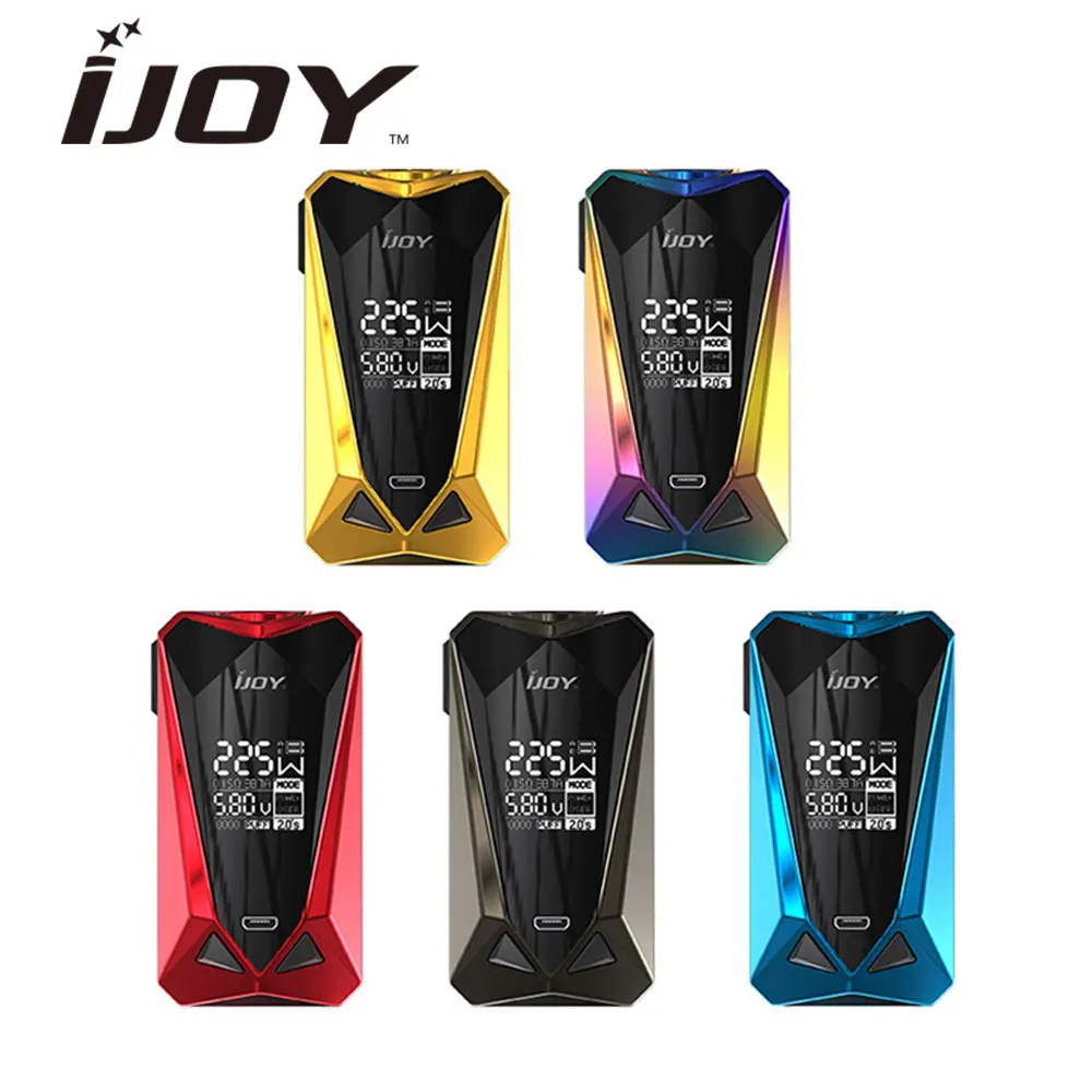 

Original IJOY Diamond Mini 225W TC Box MOD fit Mesh Coil Diamond Baby Tank Advanced TC/ VW Modes Mod no 18650 Battery