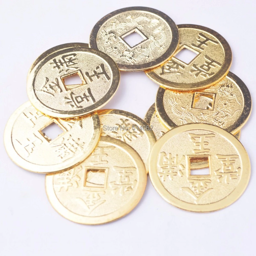 50pcs Feng Shui Monedas Chino Ching Dinero Afortunado Moneda 0,9 ''
