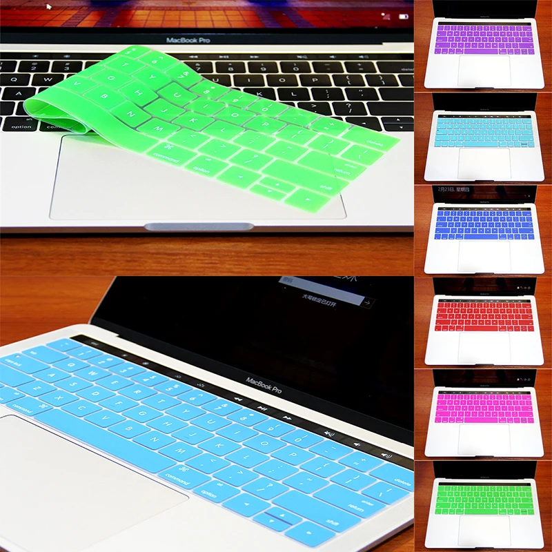 

US Version English Silicone Skin Keyboard Cover For 2016 MacBook Pro Retina 13/15 A1706/A1707 with Touch ID & Touch Bar