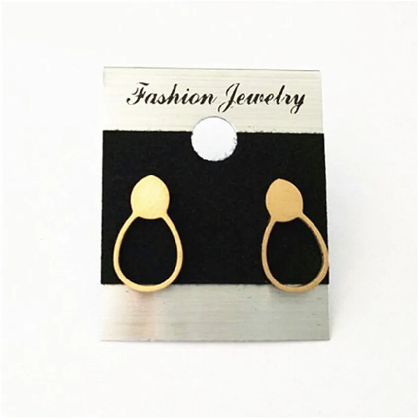 

GORGEOUS TALE Simple Design Delicate Wpmen Jewelry Stud Earrings Hollow Water Drop Gold Color Daity Magnetic Earrings for Women