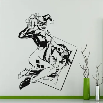

Harley Quinn Wall Decal Superhero Sticker Comics Art Home Decoration Any Room Waterproof Sticker M78