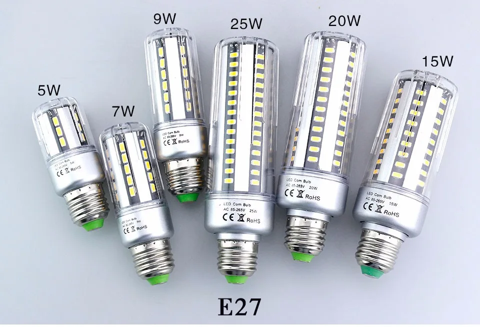 ZJRIGHT E27 E14 светодиодный свет мозоли 15 W 20 W 25 W лампы для домашнего освещения лампы