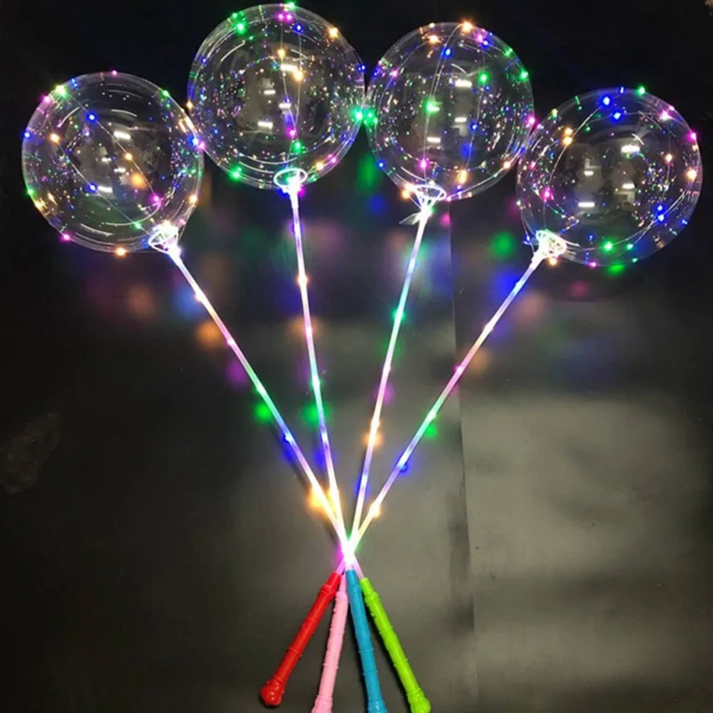 

Hot Sell Balloons Birthday Party Decorations Christmas Flash Bright Hand-held Wave Lights Night LED Anniversary Supplies