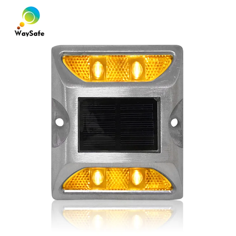 Steady mode Reflector White LED Road Marker Aluminum Housing Solar Power Road Stud