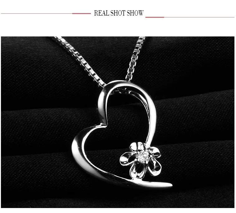 18K Gold Diamond Pendant Fashion women girl gift charm bone Simple Exquisite natural real solid good new hot sale party
