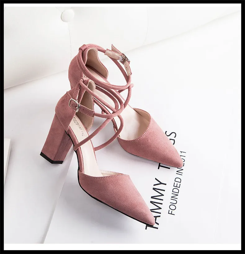 

2019 new arrival Women Pumps Pointed Toe Ladies High Heels Bridal pink color good quality