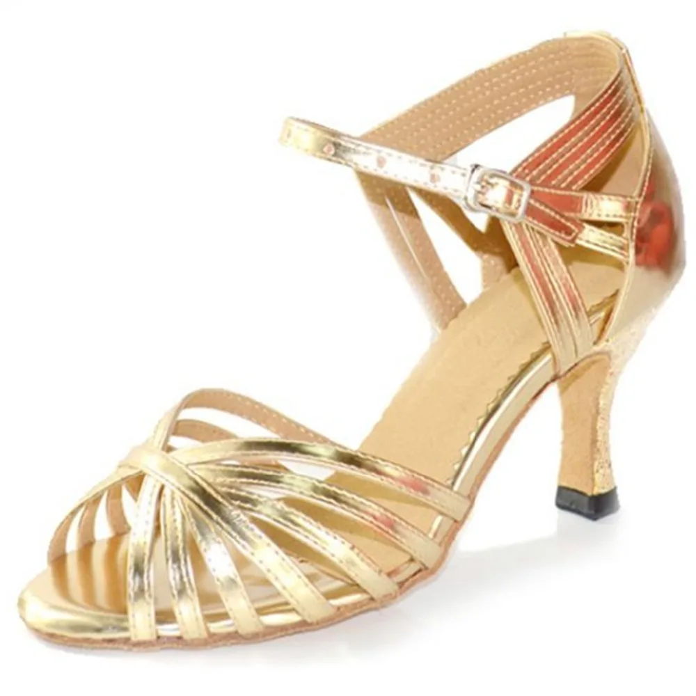 comfortable gold heels