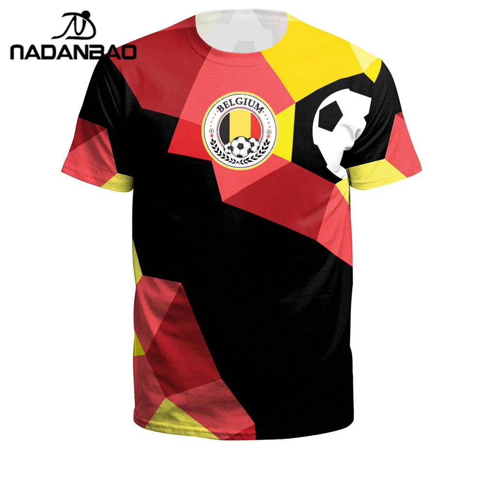 NADANBAO 2018 Summer Men/Women Belgium Football Shirt 3D Printing