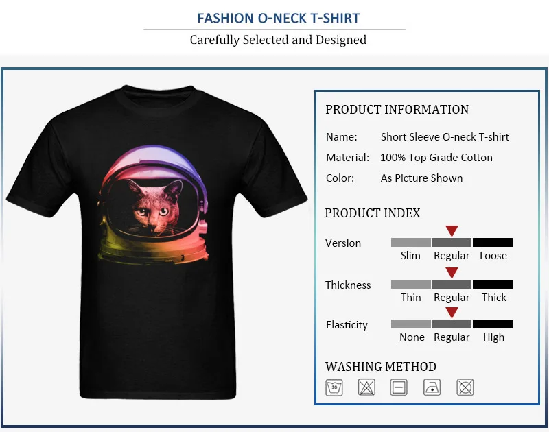Company My Cat is Astronaut Casual T-shirts Round Neck 100% Cotton Fabric Men Tops Shirts Short Sleeve Tee Shirt Labor Day My Cat is Astronaut