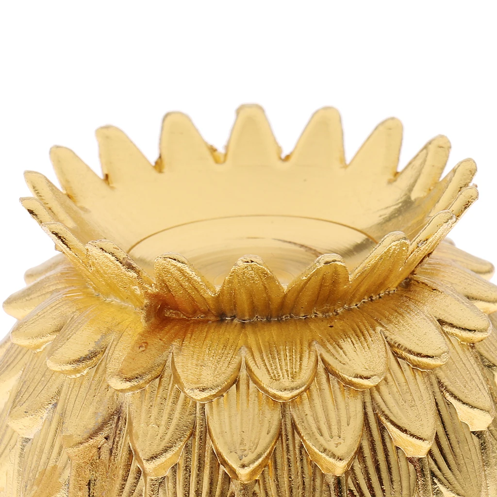 Lotus Flower Lamp Holder Ghee Lamp Holder Tibetan Oil Lamp Buddhist Supplies for Buddha Pray Home Decor