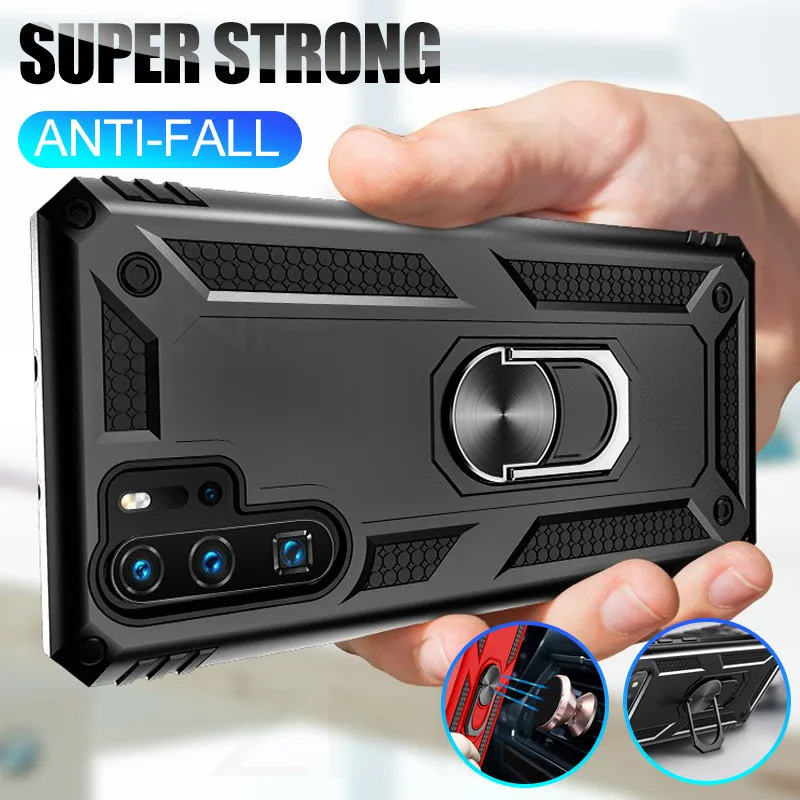 

ZNP Shockproof Armor Phone Case For Huawei P30 Pro P30 Lite Magnetic Ring Stand Cover For Huawei P Smart 2019 Shell Cases Coque