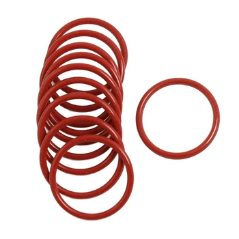 

10 pcs Silicone O-Ring Oil Seal Seals Washer Red 32mm-27mm-2.5mm 38mm-33mm-2.5mm 45mm-40mm-2.5mm 58mm-53mm-2.5mm 57mm-52mm-2.5mm