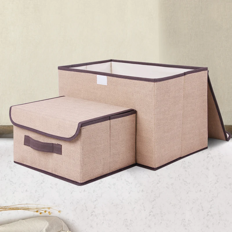Seluna 2 шт. в комплекте, из ткани, коробка для хранения Портативный Складная для хранения одежды ящики-органайзеры нижнее белье бюстгальтер тканевой мешочек для упаковки Коробки с крышкой