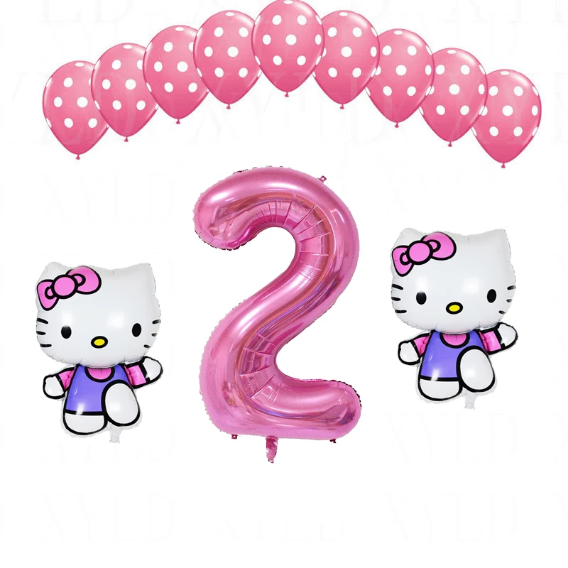 1 комплект hello kitty40 воздушный шар в розовый горошек латексные шары для маленьких