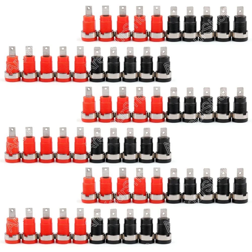 

Areyourshop Sale 60 Pcs Binding Post Banana Jack For 4mm Safety Protection Plug Adapter