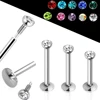BOG-Lote de 10 Uds. Anodizada de zirconia, pendiente de rosca interna, pendiente de labio, cartílago de la oreja, Tragus Helix, Piercing, anillo de tuerca, joyería corporal de 16g ► Foto 1/6