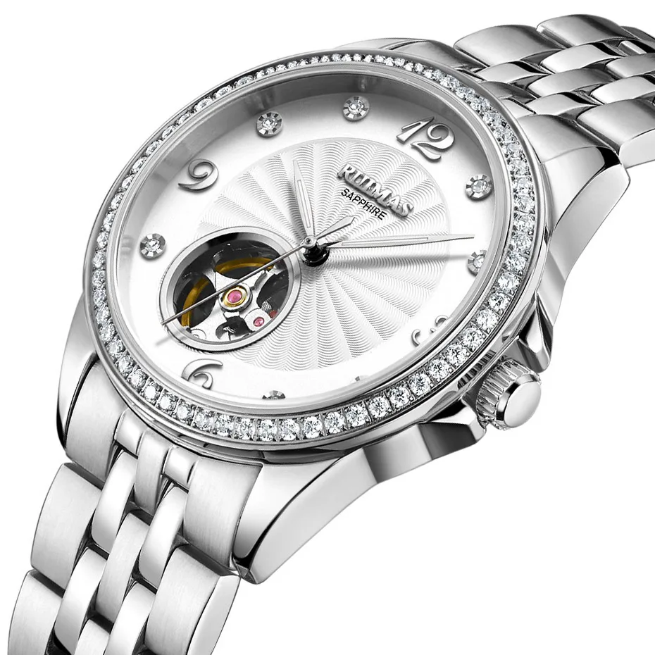 Montre Femme Роскошные Лидирующий бренд женские часы из нержавеющей стали модные бриллиантовые женские кварцевые часы relogio feminino