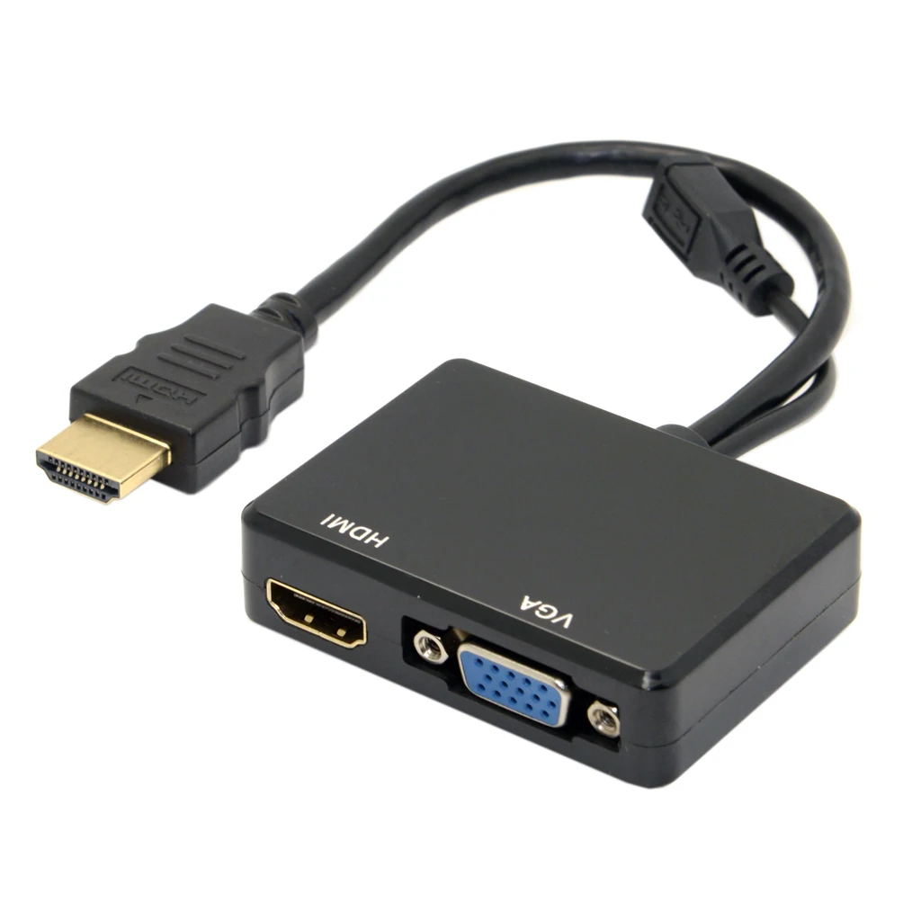 Maikou HDMI к VGA/HDMI конвертер многоэкранный дисплей с аудио HD перфоратор