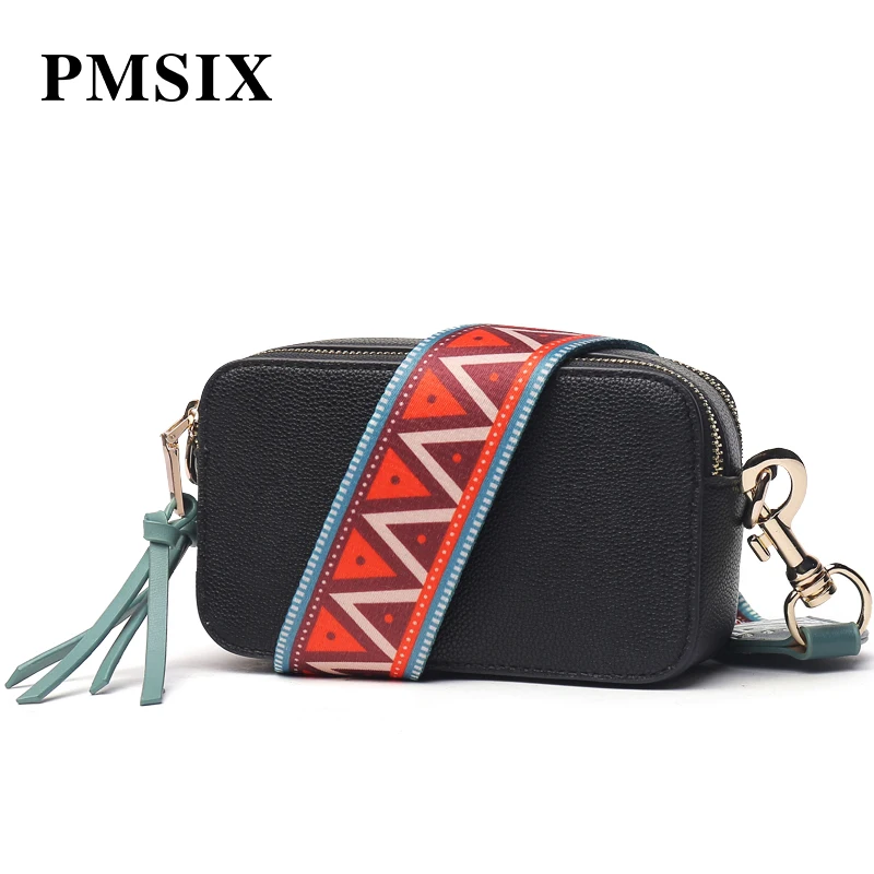 

PMSIX Women Shoulder Bags Wide Strap Ladies Messenger Bag Casual Leather Bag Small Shoulder Bag Ladies' Crossbody Bag