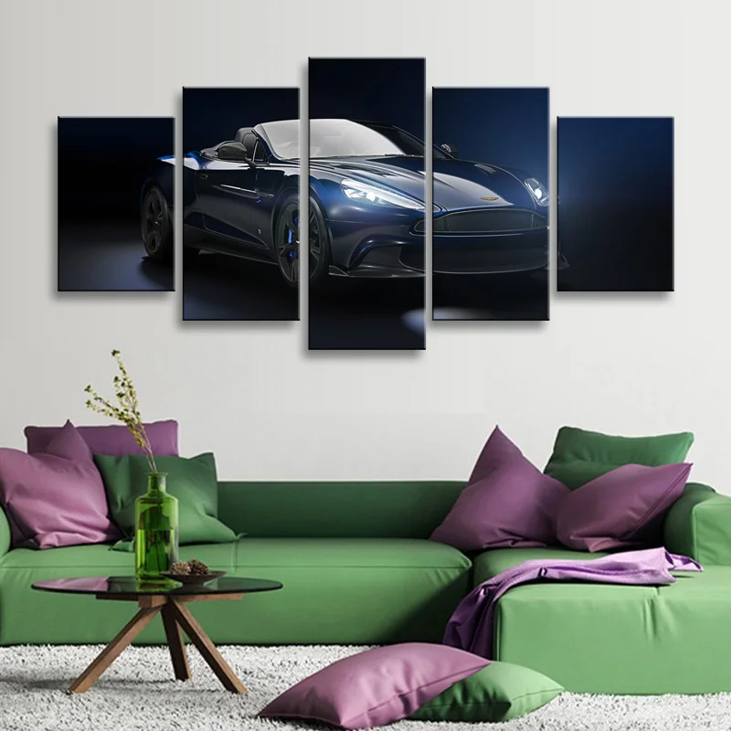 5 pieces high-definition print World famous car canvas oil painting poster and wall art living room picture C5-078 (1)