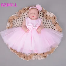 55 см силиконовая кукла-реборн для всего тела, Реалистичная кукла для новорожденного, Спящая девочка с красивым платьем, партнер для роста