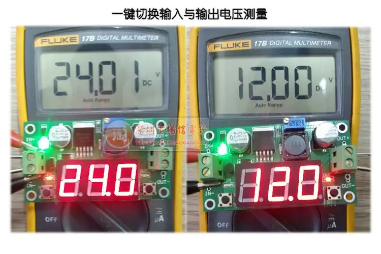 1 шт. LM2596 DC 4,0~ 40 до 1,3-37 в Регулируемый понижающий модуль питания+ светодиодный вольтметр DC/DC MODU