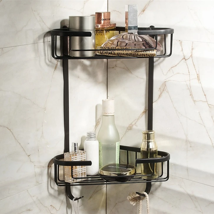 2016 Bathroom Accessories,Wall Mounted Strong Brass Black Finish Shower