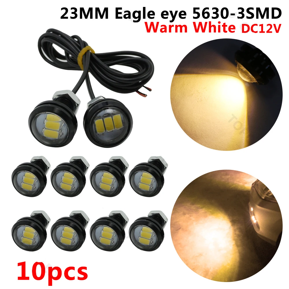10pcs Eagle Eye LED Lights Fog Daytime Running Lights Reverse Tail Sma Bulb 38619971584244 X600