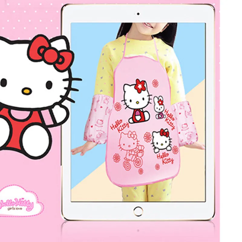 Keythemelife Hello Kitty doraemon Apron Sleeveless Cooking Baking Supplies For Kids Children BBQ 2B