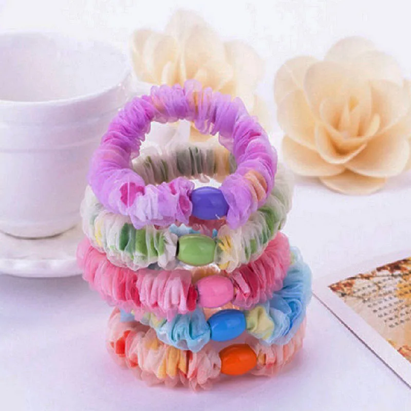 

5Pcs Rubber band Hair Accessories Hair Ties Rope elastic band elastico de cabelo Hair Ornaments Headhands For Women And Girls