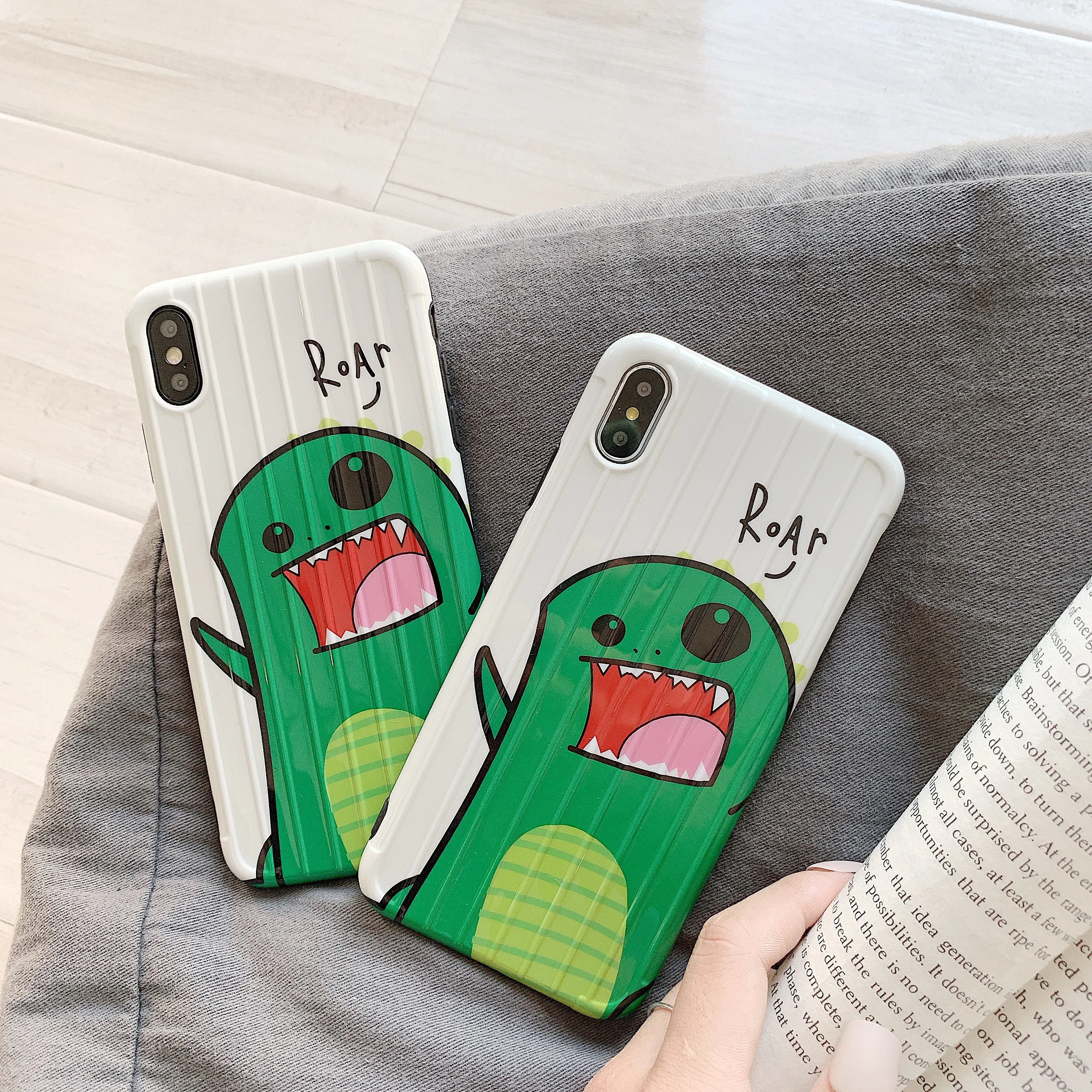 

Funny dinosaur For iphone 6s apple soft case iphone xr cute case 8 XS MAX Cover For iPhone X 6 7 plus case shock proof