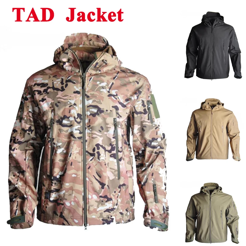 

Army Camouflage Men Jacket Coat Military TAD Softshell Tactical Jacket Winter Waterproof Jackets Windbreaker Hunting Clothes