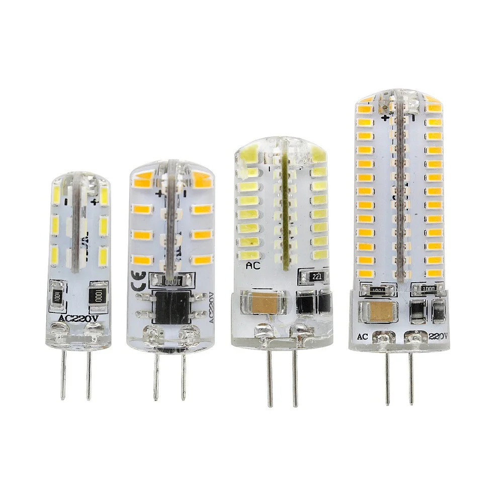 1 шт. 220V 230V G4 светодиодный светильник 3 Вт 4 6 9 3014 SMD силиконовая Кукуруза Светильник