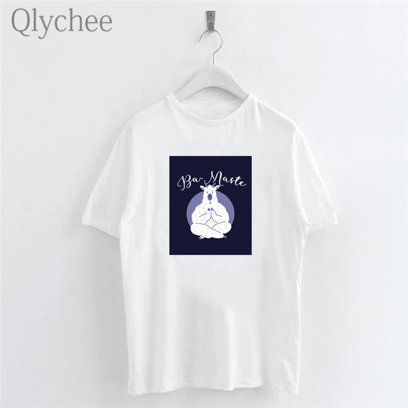 

Qlychee Harajuku Alpaca Master Print Female T Shirts Top Tees Crew Neck Short Sleeve Summer Spring Loose Women T-shirts T Shirt